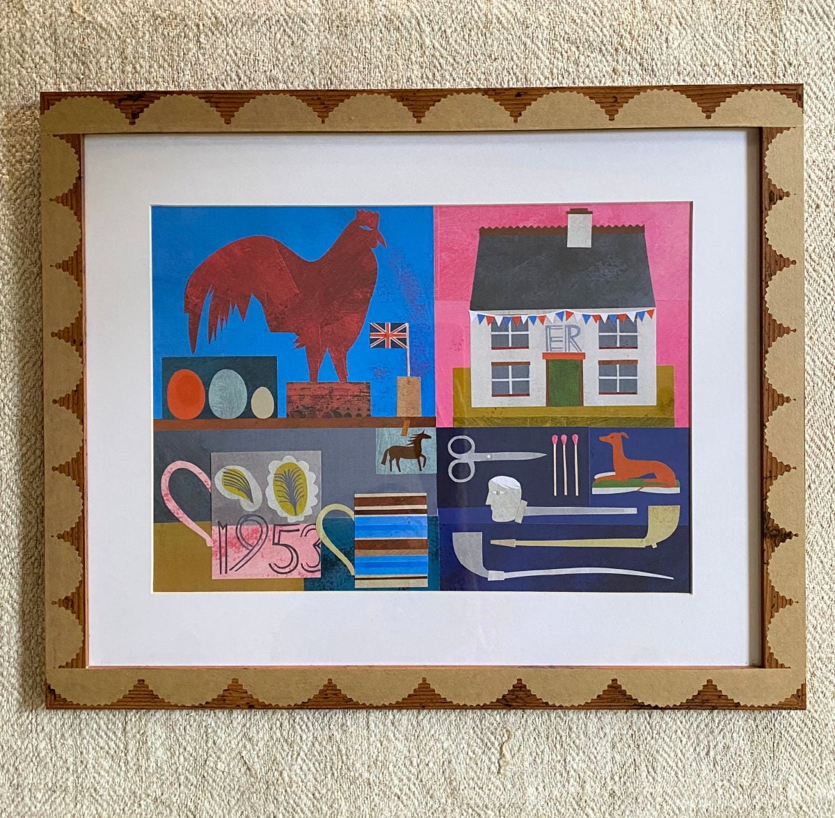 Marion Elliot original papercut collage