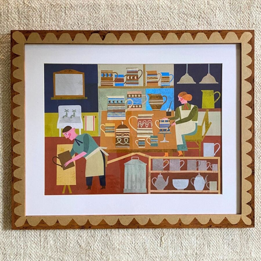 Marion Elliot Papercut Collage - At the Mochaware Factory