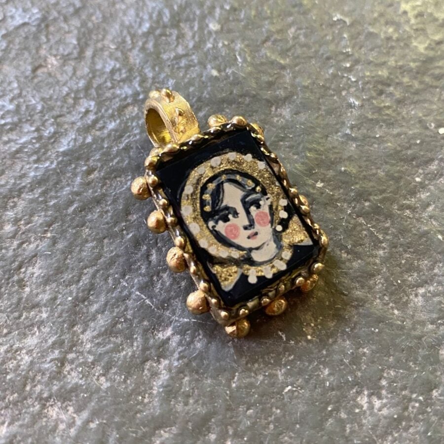 Ann Taylor Pendant - Small Saint Head ATP3