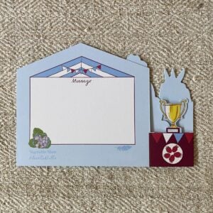 3D Card designed by Alice Pattullo depicting a man at a vegetable show