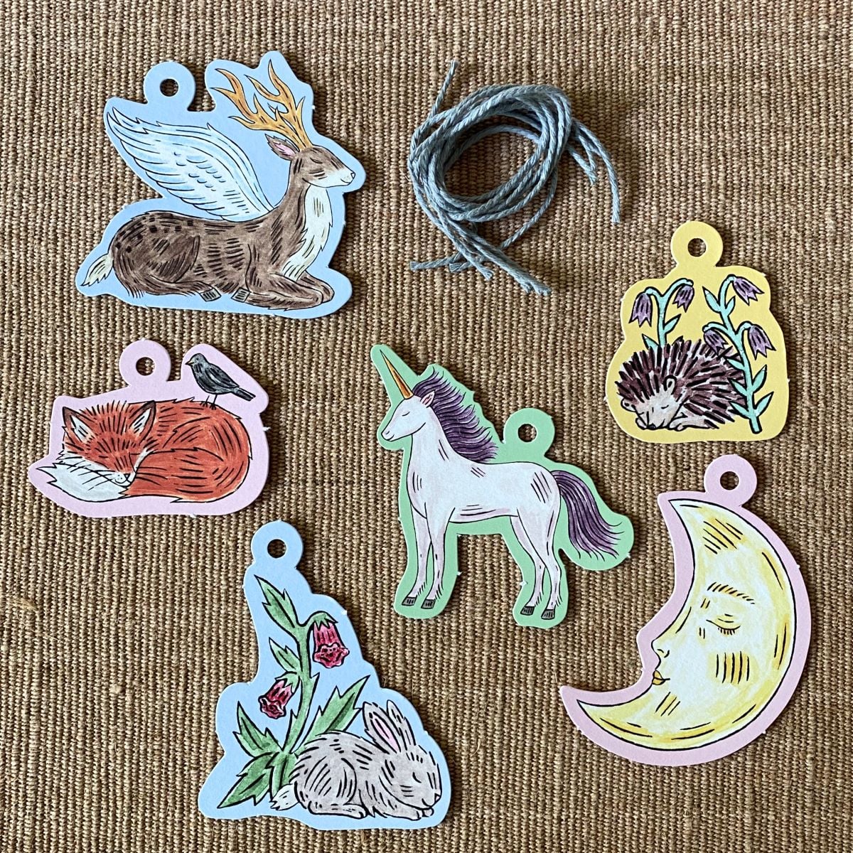 Pack of 6 Gift Tags - Fee Greening Sleeping Woodland - Image 1