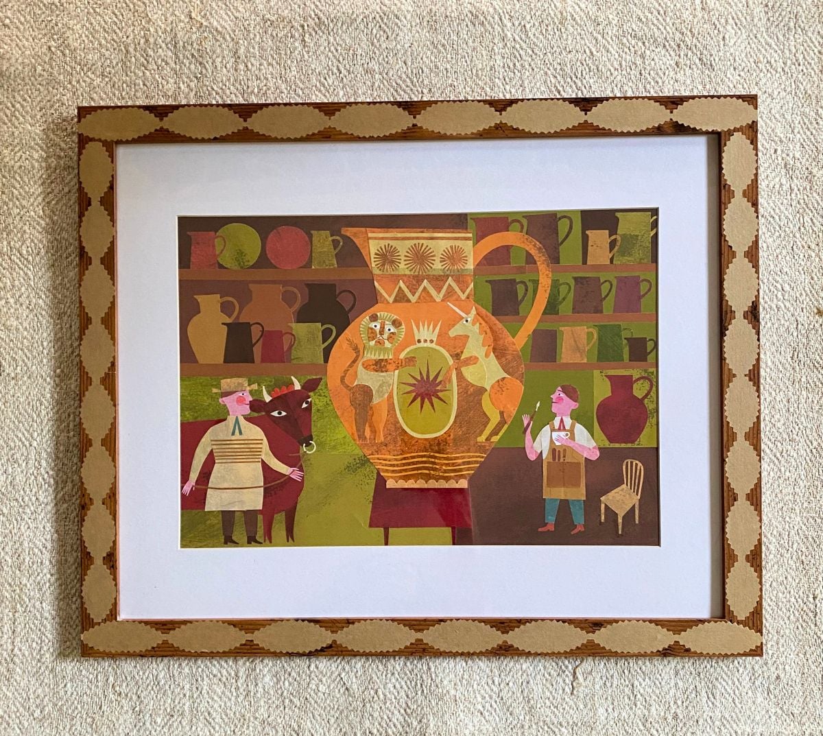 Marion Elliot original papercut collage