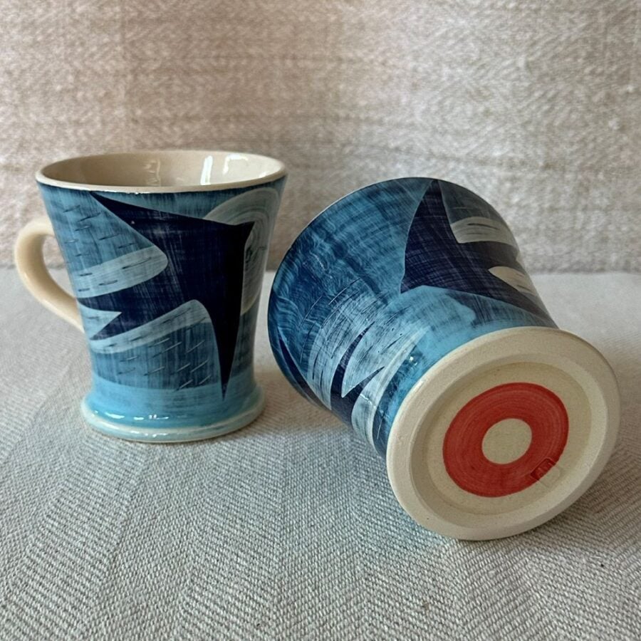 RAMP Ceramics Swallow & Swift Coffee Cup, blue