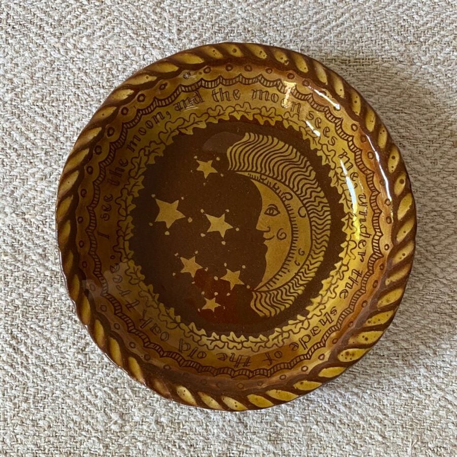 Katie B Morgan Slipware Dish Moon