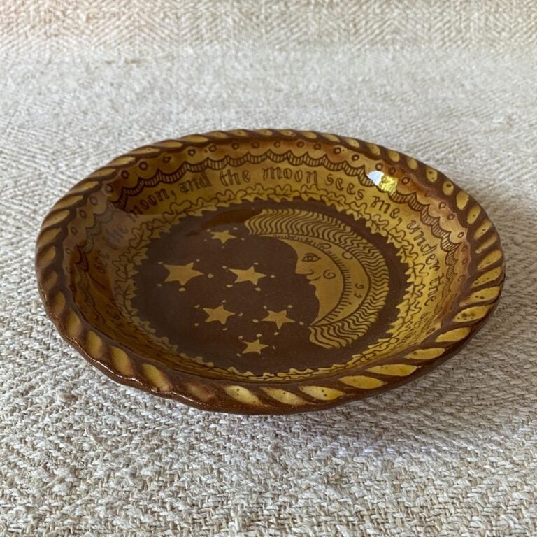 Katie B Morgan Round Slipware Dish - Moon SORKM12 - Image 2