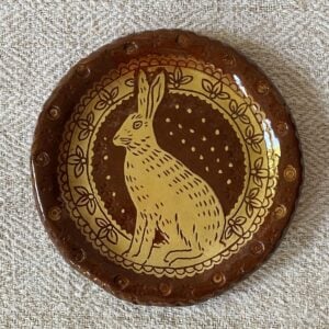 Katie B Morgan Slipware Dish Hare