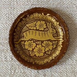 Katie B Morgan Slipware Dish Hare