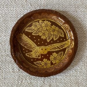 Katie B Morgan Slipware Dish Owl