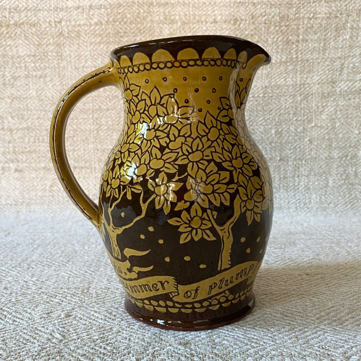 Katie B Morgan Slipware Jug SORKM2 Plump Red Apples - Image 2