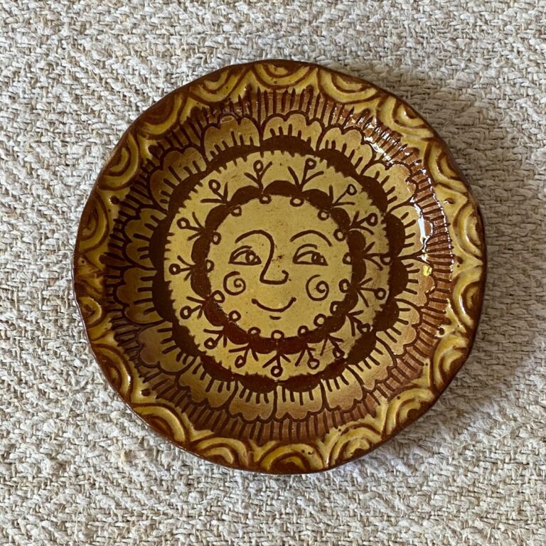 Katie B Morgan Slipware Biscuit Plates Sun