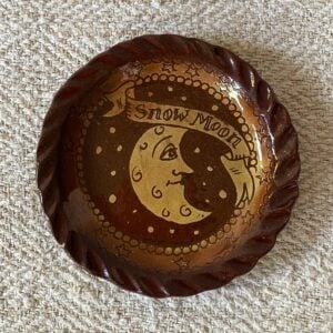 Katie B Morgan Slipware Biscuit Plates Moon Right