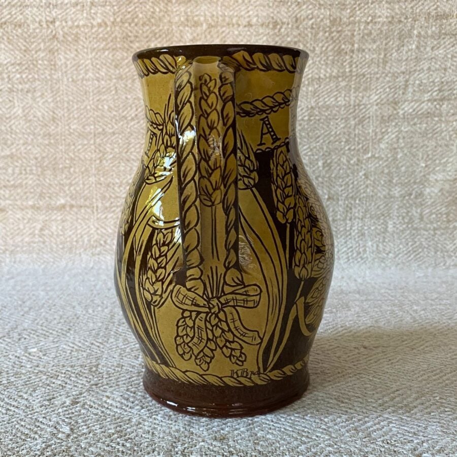 Katie B Morgan Slipware Jug SORKM4 Happy Harvest