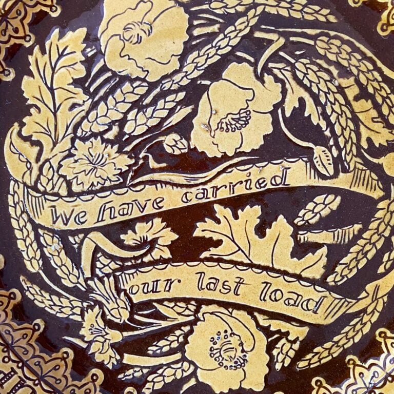 Katie B Morgan Slipware Plate SORKM7 Harvest Home - Image 2