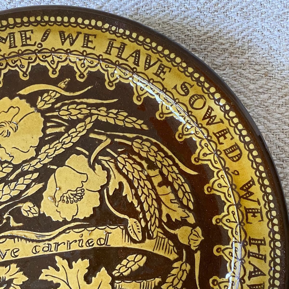 Katie B Morgan Slipware Plate SORKM7 Harvest Home - Image 3