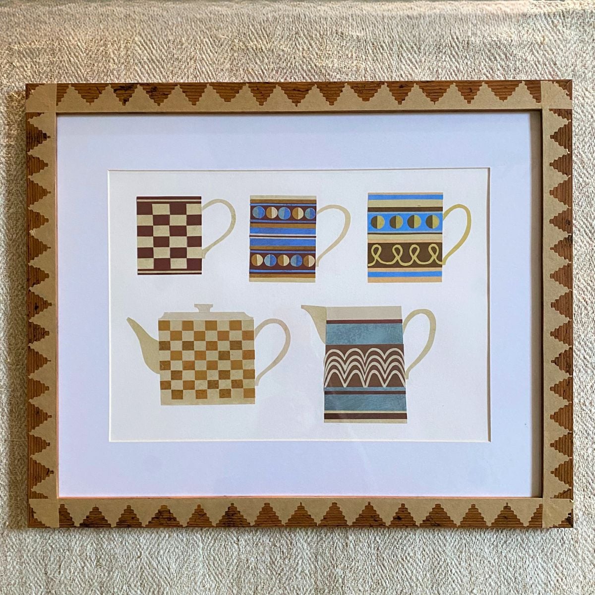 Marion Elliot Papercut Collage Mochaware Cups