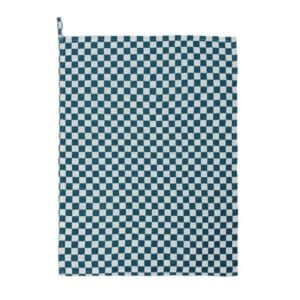 Checked Cotton Hand Towel Teal