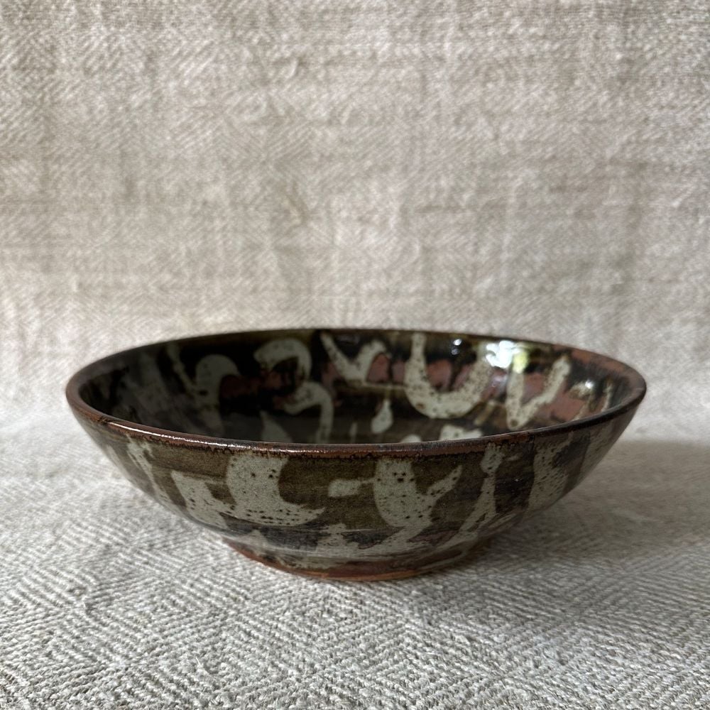 Pottery fruit bowl