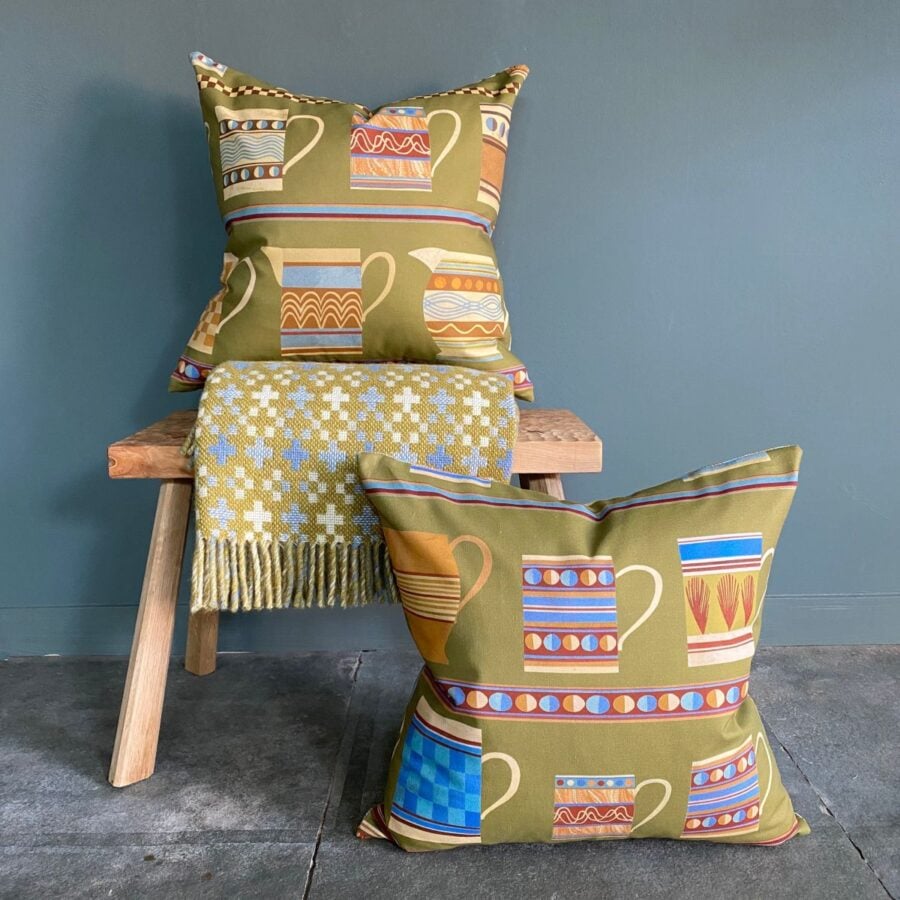 Mochaware Cushion - Sage