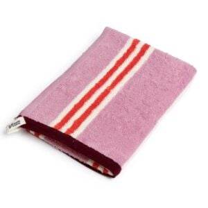 Striped Terry Hand Towel Pink - Image 3