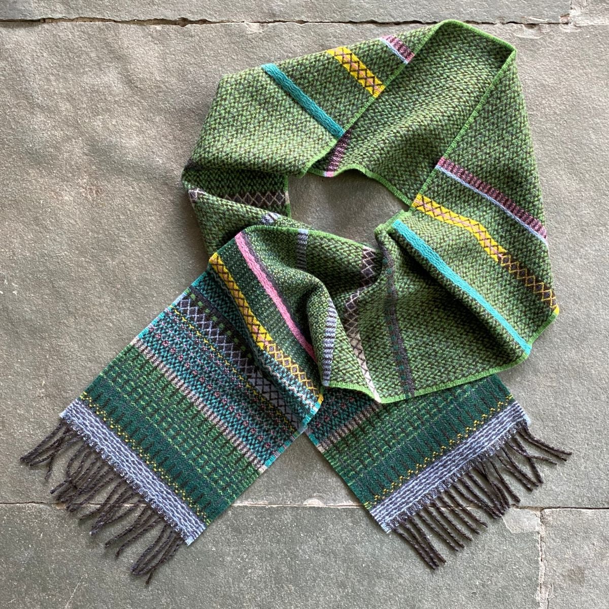 Wallace + Sewell Lambswool Striped Scarf