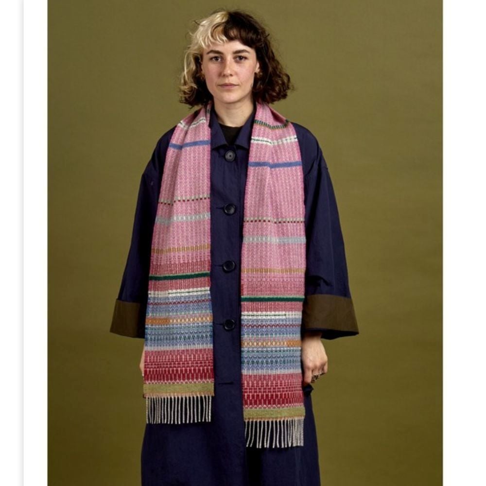 Wallace + Sewell Lambswool Striped Scarf