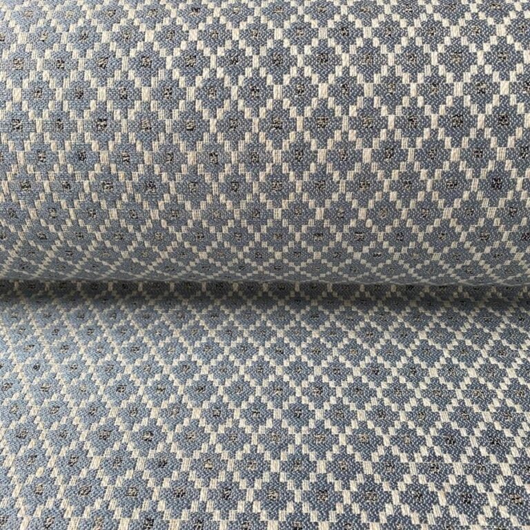 Light Blue, diamond patterned upholstery fabric