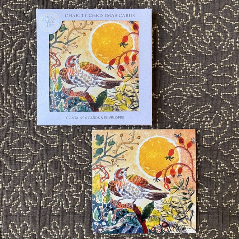 Pack of 6 Christmas Cards - Finch & Berries - Image 3