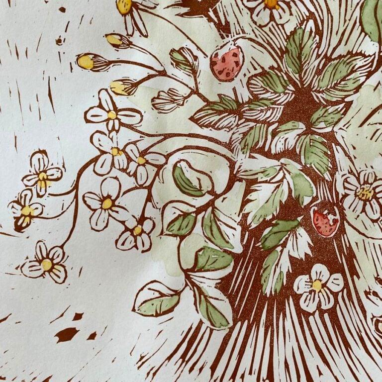 Jen Whiskerd Hand-Coloured Print - Tussie Mussie - Image 3