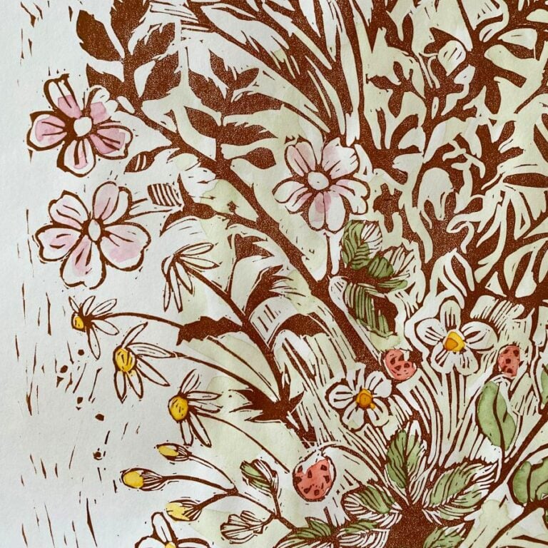 Jen Whiskerd Hand-Coloured Print - Tussie Mussie - Image 4