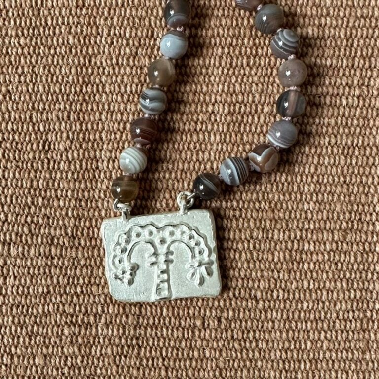 Agate Necklace with Boar/Tree of Life Pendant CDLT M2 - Image 4
