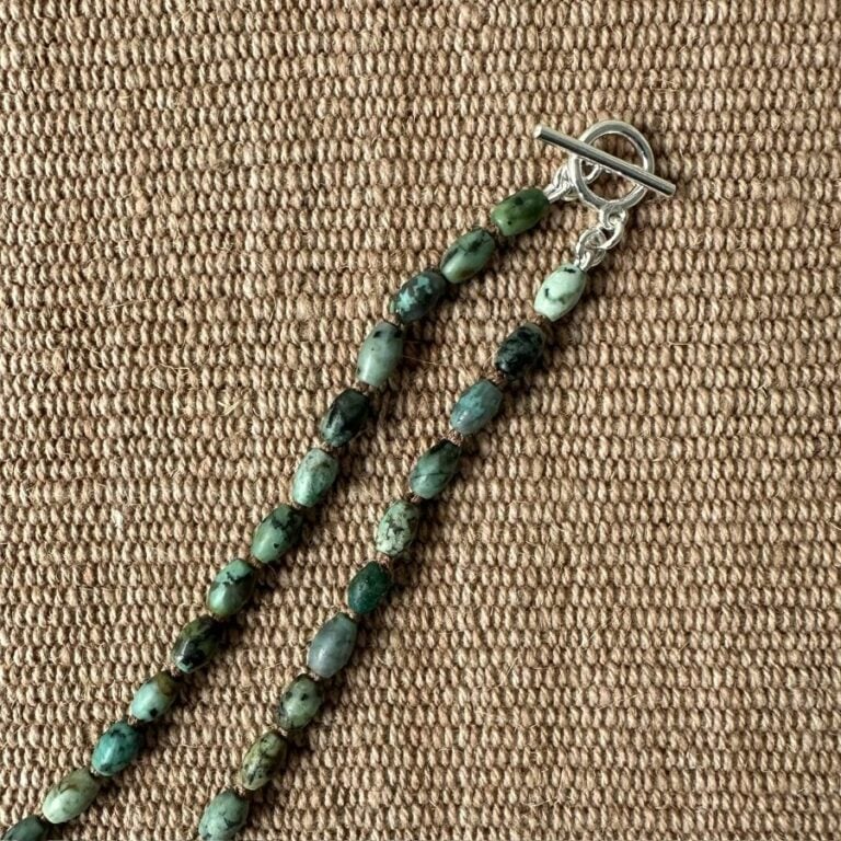 Primitive Cross African Turquoise Necklace M9 - Image 3