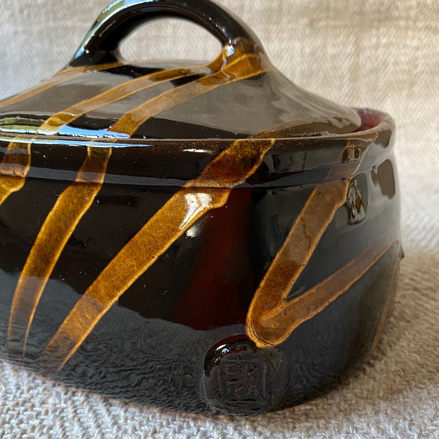 Erica Taylor Low Butter Dish Black ETLBU2